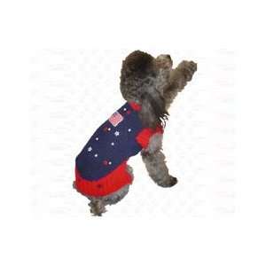  Salute the Little Miss Patriotic Dog Sweater (Medium 