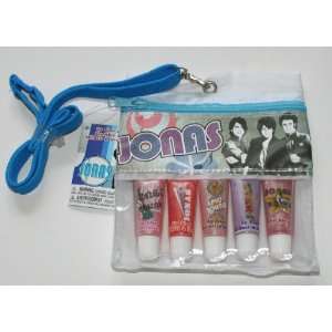 Jonas Brothers Lip Gloss Set 5 Pack in Travel Case: Health 