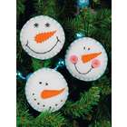 DDI Snowman Smiles Ornaments Felt Applique Kit   744047