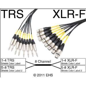  Mogami 2932 8 channel TRS 1/4 to XLRF snake Electronics