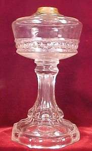 EAPG Antique BEADED BAND PRESSED GLASS KEROSENE LAMP  