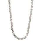    Heavy Sterling Silver 30 inch Diamond cut Rope Necklace