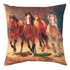   Indoor/Outdoor Throw Pillow, Hoofbeats and Heartbeats, 20 by 20 Inch