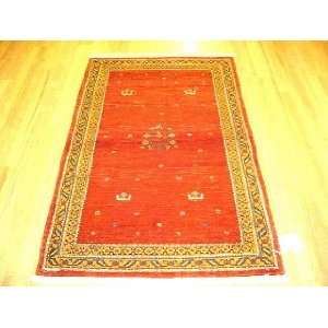    3x5 Hand Knotted Gabbeh Persian Rug   54x33: Home & Kitchen