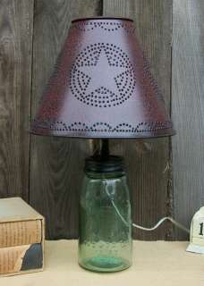   Punched Tin 10 Clip On Lamp Shade Star Pattern Nice Quality  