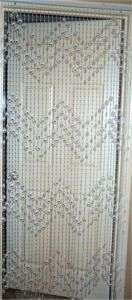 HANGING DOOR BEADS WHITE LARGE DOLPHINS Beaded Curtain  