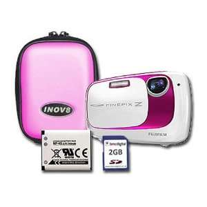  Fuji Z35 Pink/White 10mp Digital Camera & Bundle