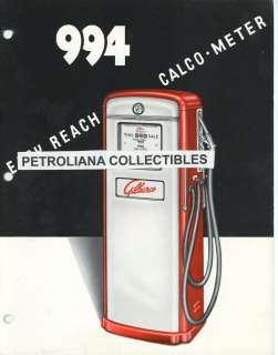 GAS PUMP LITERATURE PACKAGE A152 GILBARCO 994 CALCO METER GAS PUMP 