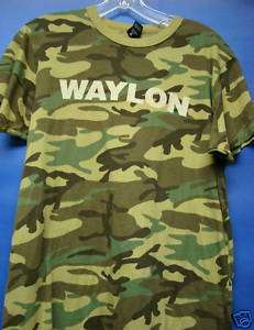 Waylon Jennings CAMO Mens T Shirt New  