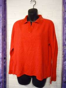 Soft Brick Red Sequinned Sweater ~ DESIGNERS ORIGINALS PETITE ~ Size 