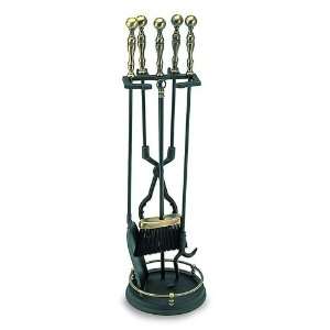   Hearth Fireplace 32 Inch Tall Tool Set on Round Base: Home & Kitchen