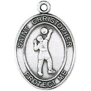  Pewter Mens Volleyball Medal on Adjustable Leather Cord 