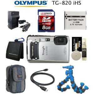 Olympus Tough TG 820 iHS (Silver) Waterproof/Shockproof 12MP 5x Wide 