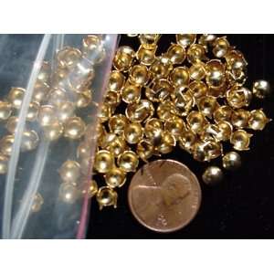  Nailheads Studs Spots Size 20 Pearl (4.5 mm); Gold Finish 