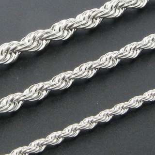 Stainless Steel Rope Chain Mens Necklace 20 28 1Cz  