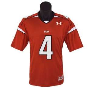    No. 4  Red Under Armour Replica Football Jersey: Sports & Outdoors