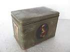 Vintage Embossed Litho Print Tin Box   Made in Holland