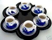Vintage old Delft Holland Blue Miniature Tea set Tray  