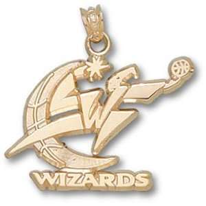  Washington Wizards 14K Gold Wizard Logo 5/8 Pendant 
