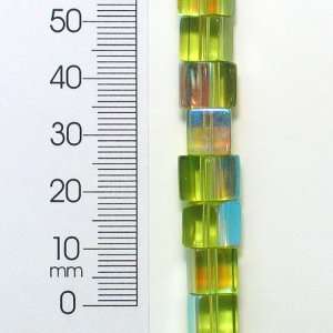  Cube Faceted Glass Beads 8 Inch Strand Arts, Crafts 