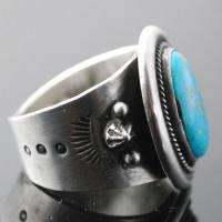 Native American RA Begay Sterling Silver BLUE RIDGE Turquoise Mens 