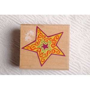  Festive Star Rubber Stamp Arts, Crafts & Sewing