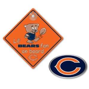  Chicago Bears NFL Family Auto Fan Kit: Sports & Outdoors