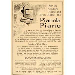  1910 Ad Aeolian Pianola Piano Player Lady Pianist Music 