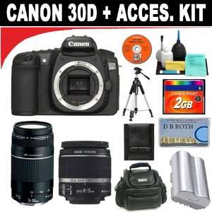 Camera Kit with EF S 18 55mm f/3.5 5.6 Lens + Canon EF 75 300mm f/4 5 
