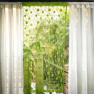 Circle Tassel String Door Curtain Window Room Divider   Grass Color 