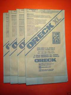 NEW GENUINE ORECK CC VACUUM BAGS FOR XL UPRIGHTS  