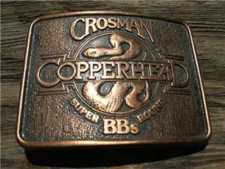 Vintage Crosman Copperhead BB Gun Pellet Air Rifle Belt Buckle 