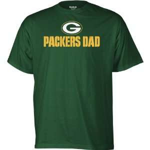  Reebok Green Bay Packers Dad T Shirt: Sports & Outdoors