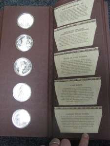 1975 Medallic History of The American Indian 40 Silver Round Set Rare 
