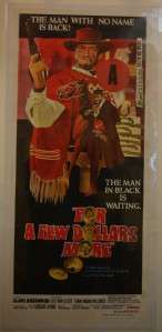 1967 FOR A FEW DOLLARS MORE Original LINEN Movie Poster CLINT EASTWOOD 