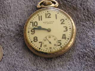 Vintage Beautiful Garland 17 Jewel Pocket Watch  