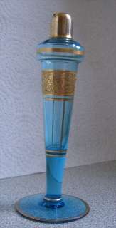 DeVILBISS? PRUSSIAN BLUE GLASS ATOMIZER MOSER  WOMEN WARRIORS 