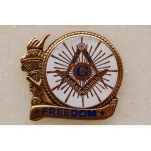  Lapel Pin Masonic Freedom Liberty 
