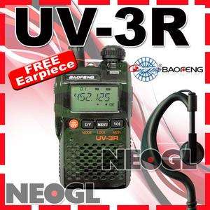   BaoFeng UV 3R 136 174/400 470 dual band 2 way radio + FREE earpiece