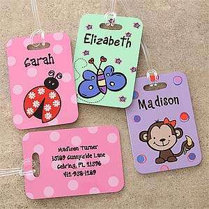 PersonalizationMall Personalized Kids Luggage Tags for Girls