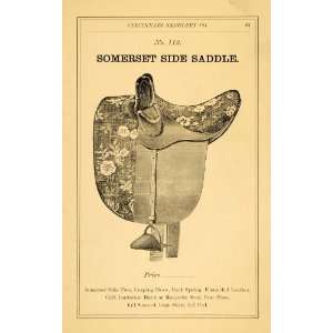   Ad Somerset Side Saddle No 112 Floral Pattern   Original Print Ad