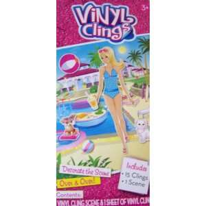  Barbie Vinyl Clings   Scenes May Vary Toys & Games