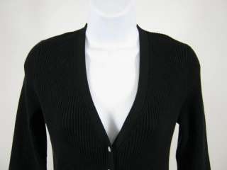 MICHAEL KORS Black Rhinestone Cardigan Sweater Sz L  