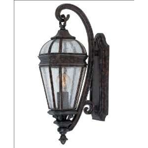 Wall Mount Lantern   New Tortoise Shell w/Silver Finish : Clear Seeded 