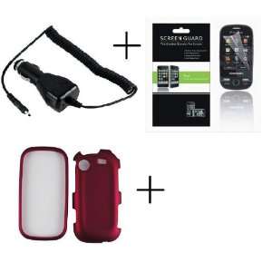   Case + Screen Protector + Car Charger for Samsung R630 Messager Touch