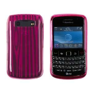 Hot Pink Wood Grain Flexi TPU Case for Blackberry Bold 9700, 9780 (AT 