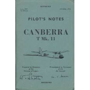  English Electric Canberra T Mk.11 Aircraft Pilots Notes 