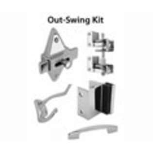   Kit With Mortise Hinges, Swing Out Version, Chrome Finish 
