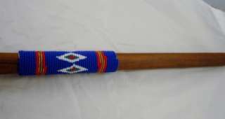   Wood Beaded American Indian Paddle or Spoon Possibly Seminole  
