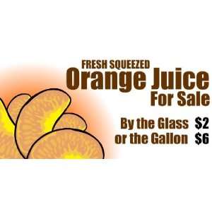  3x6 Vinyl Banner   Orange Juice For Sale 
